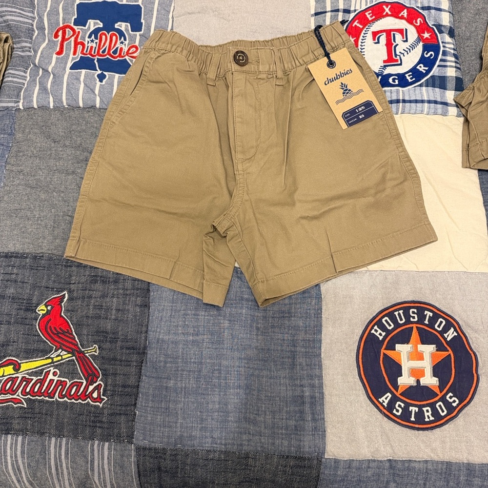 Chubbies boys' dark Tan Cotton Pull-On Shorts